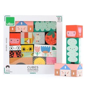 Cubes sonores en bois Vilac par Suzy Ultman, Vilac