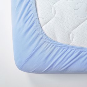 Drap de lit en coton 200x180 cm - bleu clair, Frotti
