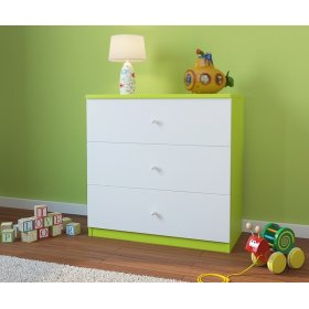 Commode pour enfants Ourbaby – vert blanc