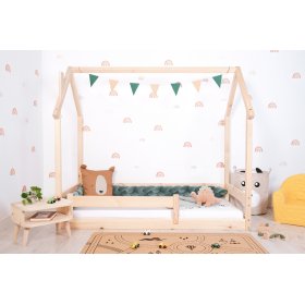 Lit enfant Montessori Maison cheminée - laqué, Ourbaby®