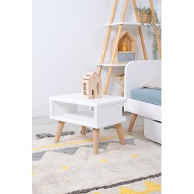 Table de chevet NELL - blanc, Ourbaby