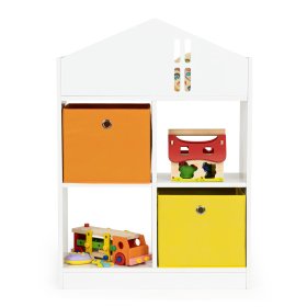 Bibliothèque de maison avec boîtes de rangement, EcoToys