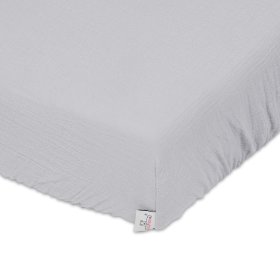 Drap mousseline 140x70 gris clair, Matex