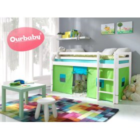 Lit enfant mezzanine Ourbaby Modo - blanc