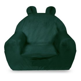 Chaise enfant avec oreilles - vert foncé