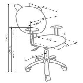 Chaise pour enfants Kitty - rose