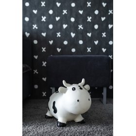 Vache gonflable KIDZZFARM - Blanc et noir