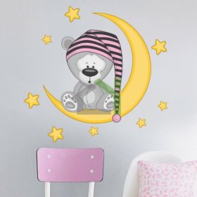 Stickers muraux Deluxe - Ourson dormant