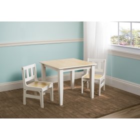 Table avec chaises enfant Naturel