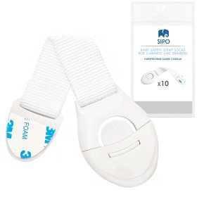 SIPO Verrouillage enfant pour meuble avec sangle - 10 pcs, Sipo