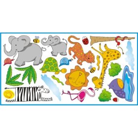 Stickers muraux Safari, Mint Kitten