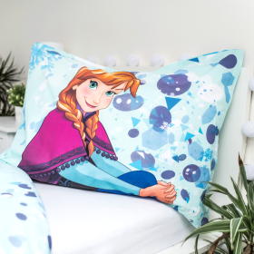 Linge de lit à effet lumineux Frozen 140 x 200 cm + 70 x 90 cm