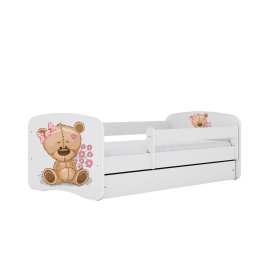 Lit pour enfant avec barrière Ourbaby -Ourson - blanc, All Meble