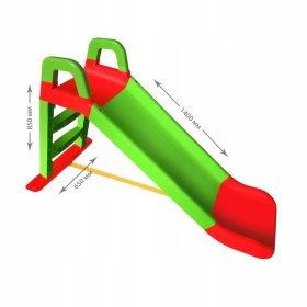 Toboggan pour enfants Happy 140 cm - vert-rouge, Mabel