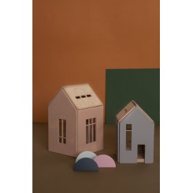Maison magnétique en bois Montessori - rose, OKT