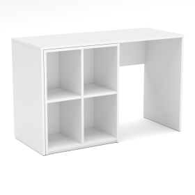 Bureau blanc avec étagère Simply