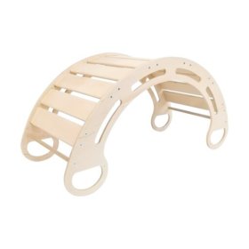 Balançoire Montessori en Bois Lilas - Naturel, LilaBaby
