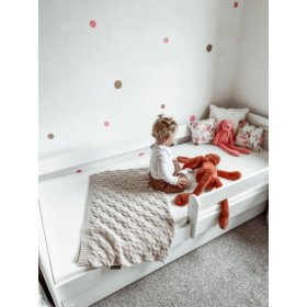Lit pour enfant avec barrière Ourbaby - blanc