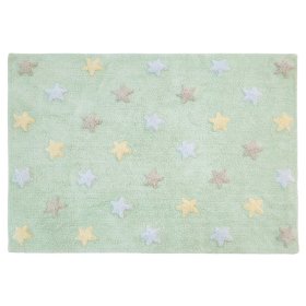Tapis enfant avec étoiles Tricolor Stars - Soft Mint, Kidsconcept