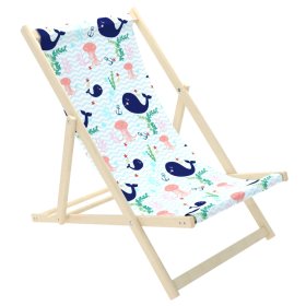 Chaise de plage enfant Baleines et méduses