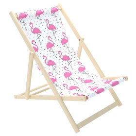 Transat de plage enfant Flamants roses, Chill Outdoor