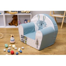 Chaise enfant Zajíc - gris-bleu-blanc, Delta-trade