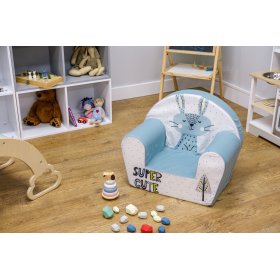 Chaise enfant Zajíc - gris-bleu-blanc, Delta-trade