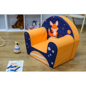 Chaise enfant Lišák - bleu-orange, Delta-trade