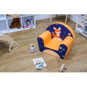 Chaise enfant Lišák - bleu-orange, Delta-trade