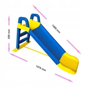Toboggan pour enfants Happy 140 cm - bleu-jaune, Mabel