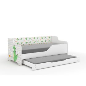 Lit enfant avec dossier LILU 160 x 80 cm - Dino, Wooden Toys