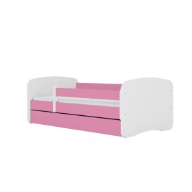 Lit enfant avec barrière Ourbaby - rose-blanc, All Meble