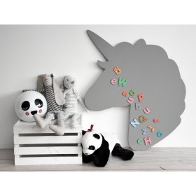 Tableau noir Licorne - gris