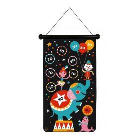 Janod Cible magnétique double face Circus - 6 fléchettes, JANOD