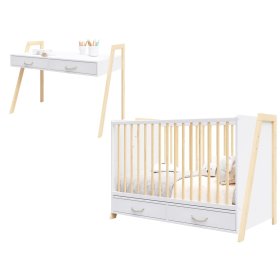 Lit bébé et bureau 2 en 1 CONE 120x60 - SCANDI, Pietrus