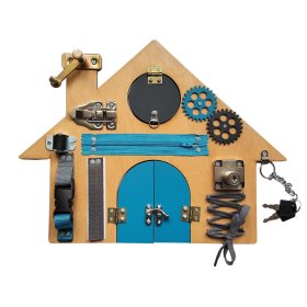 Planche d'activités - Maison - bleu, ABAM