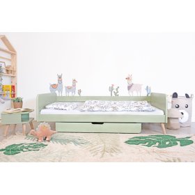 Lit extensible Nell 2 en 1 - vert pastel, Ourbaby