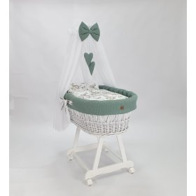 Lit en osier avec équipement pour bébé - Animaux de la forêt, Ourbaby®