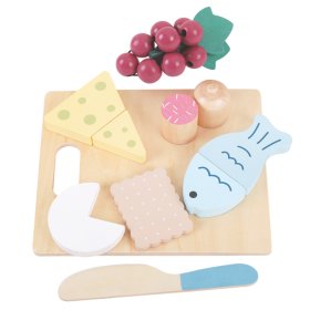Aliments en bois - trancher - Combinaison snack