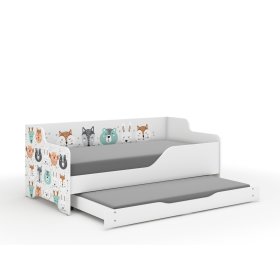 Lit banquette enfant LILU 160 x 80 cm - Animaux, Wooden Toys