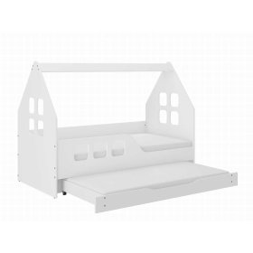 Lit cabane Woody 160 x 80 cm - blanc