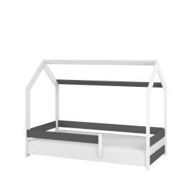 Lit cabane Sofia 160x80 cm - gris, BabyBoo