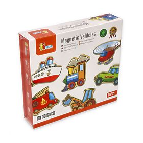 Aimants en bois pour enfants - Véhicules