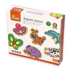 Animaux magnétiques en bois