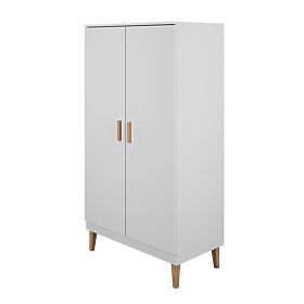 Garde-robe 2 portes KUBI - blanche