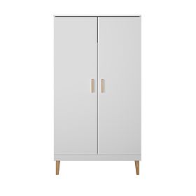 Garde-robe 2 portes KUBI - blanche