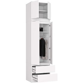 ARMOIRE AVEC RALLONGE S60 2D 2SZ CLP PK BLANCHE