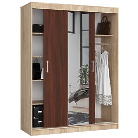ARMOIRE COULISSANTE 150cm CLP SONOMA / WENGE