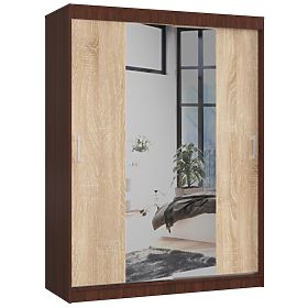 ARMOIRE COULISSANTE 150cm CLP WENGE / SONOMA