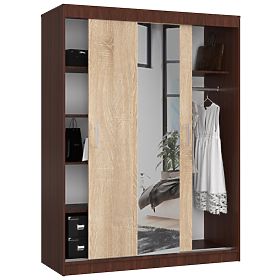 ARMOIRE COULISSANTE 150cm CLP WENGE / SONOMA